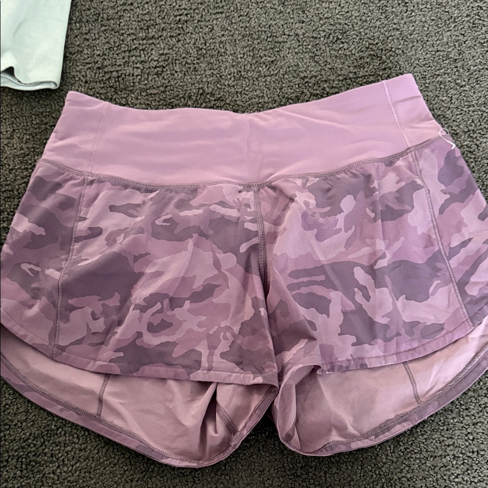 Lululemon Athletica Pink Camo Athletic Shorts